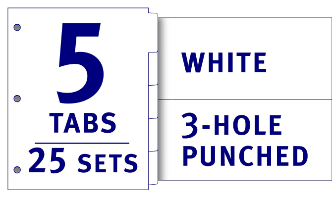 Avery Print-On™ Dividers 25 Sets (11517) | Avery.com
