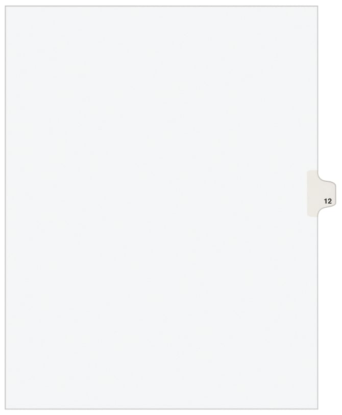 Avery Individual Legal Dividers Avery Style #12 (11922) | Avery.com