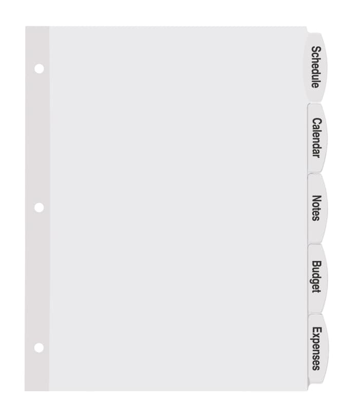 Avery Big Tab™ Label Dividers 5 Tabs, 4 Sets (14432) | Avery.com