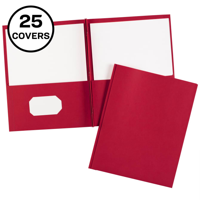 RED 2-Pocket Folders with 3-Prong Fastener 10 Pack Ultra Pro