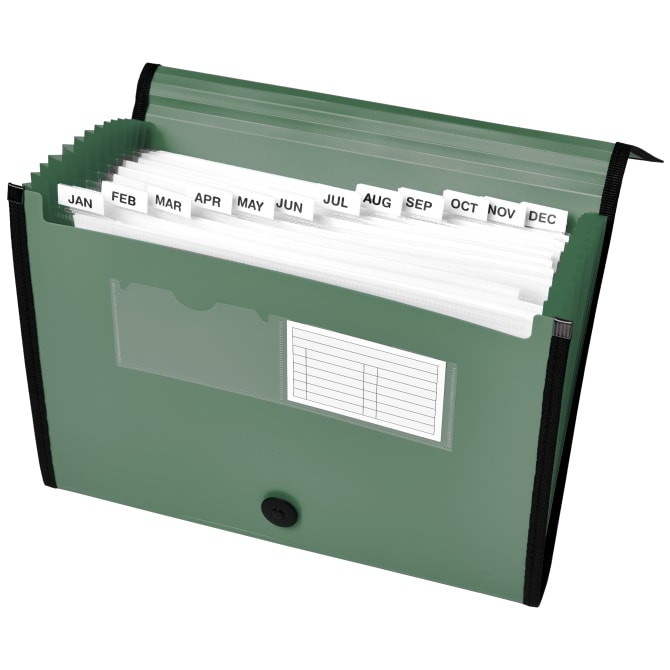 Expandable 13 Pocket File Folder Paper Organizer Accordion School Office New !