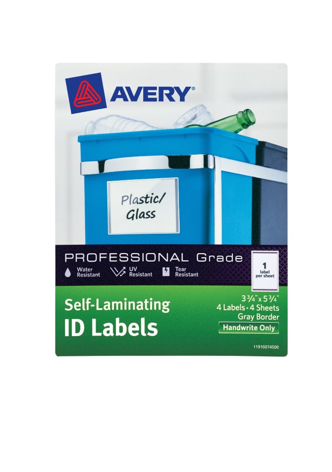 Avery Self Laminating Id Labels Handwrite Only 4 Labels 00745 Avery Com