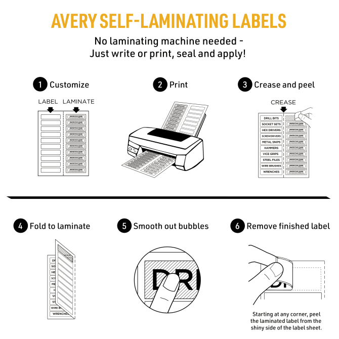 Easy Align Self-Laminating ID Labels - Avery
