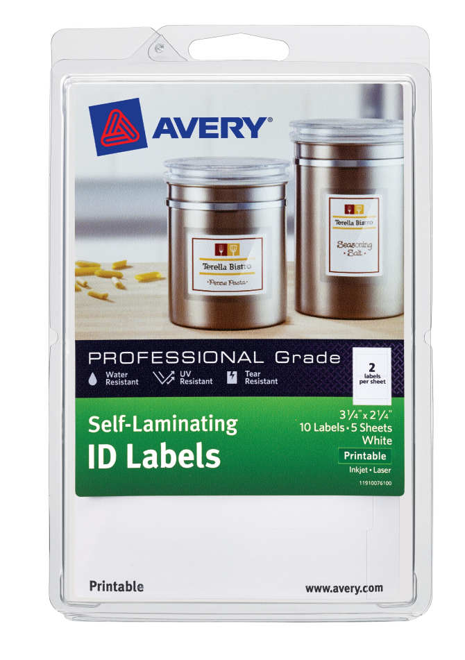 Avery Self-Laminating ID Labels 2-1/4