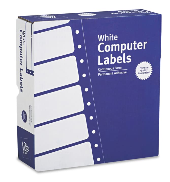 Avery® Continuous Form Computer Labels, 3-1/2