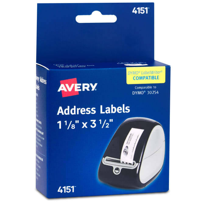 Avery Direct Thermal Multipurpose Labels, 1-1/8