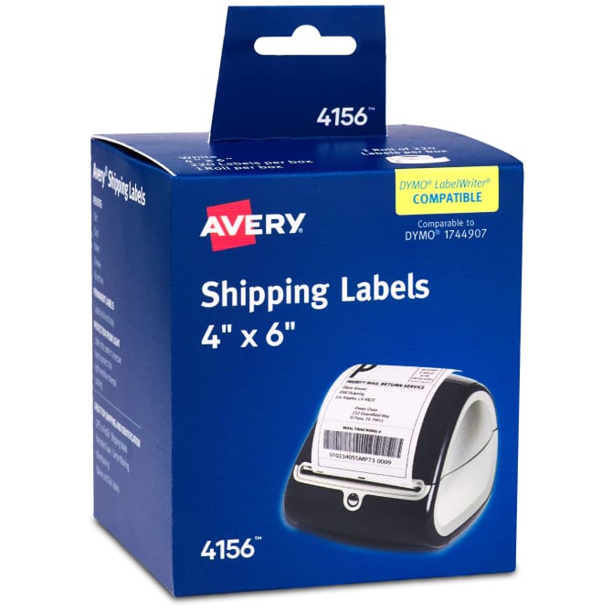 Download Avery Direct Thermal Shipping Labels 4 X 6 White Permanent 220 Labels 4156 Avery Com