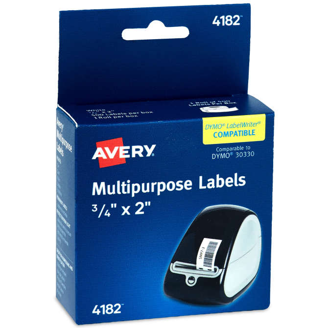 Avery 4182 Direct Thermal Labels for Dymo, Seiko, and Zebra ...