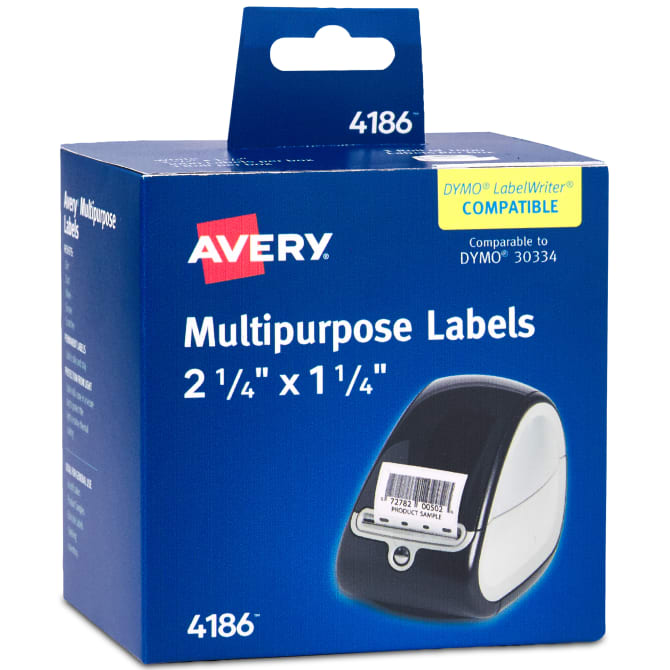 Avery Direct Thermal Labels for Dymo, Seiko, Zebra label printers