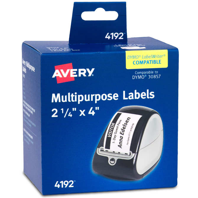 Avery 4192 Direct Thermal Labels for Dymo, Seiko, and Zebra ...