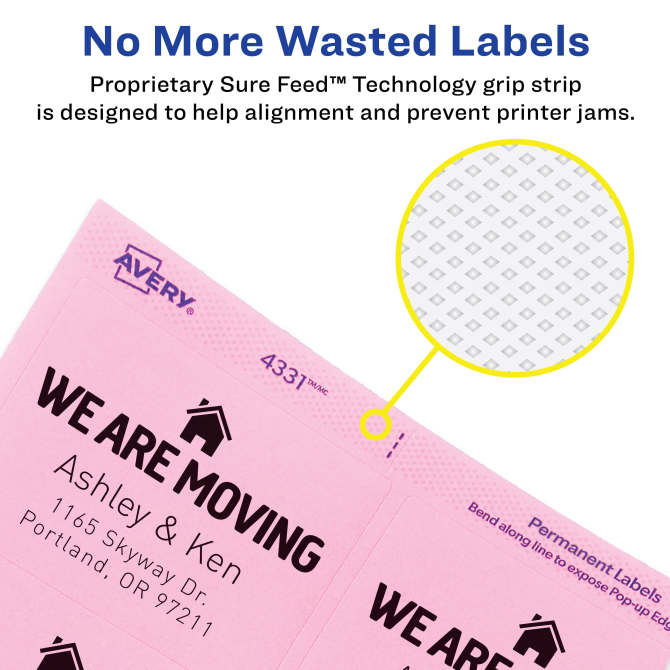 Avery® Easy Peel® Rectangle Labels with Sure Feed™, Assorted ...