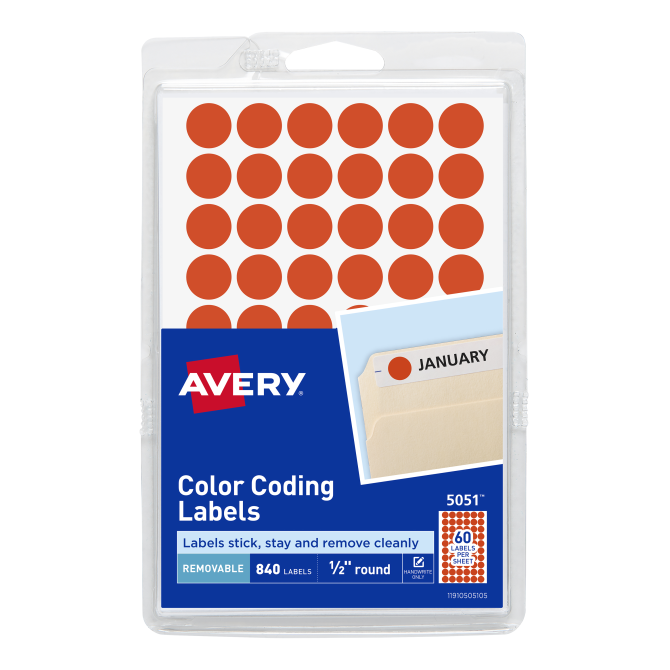 Avery non removable labels
