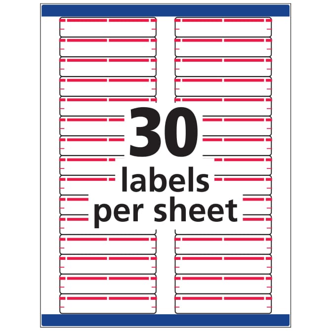 TrueBlock® File Folder Labels, 2/3” x 3-7/16”, 1,500 ...