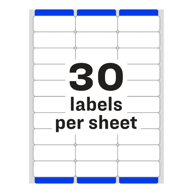 Avery Dennison Removable Multi Use Labels, White - 750 Labels