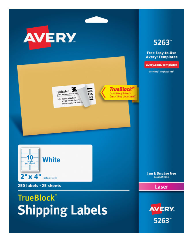 2 X 4 Avery Label - Trovoadasonhos