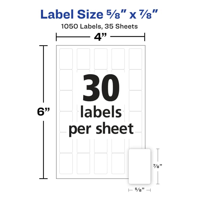 Avery Removable Labels Handwrite 1,000 Labels (5424) | Avery.com