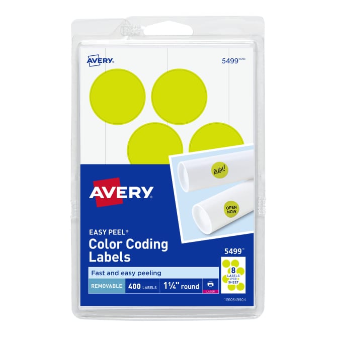 Colored outlet laser labels