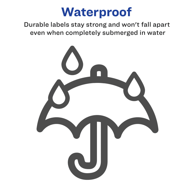 Avery® Waterproof Labels with Ultrahold® Permanent Adhesive, 3-1/3
