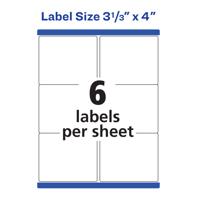 Avery® Waterproof Labels with Ultrahold® Permanent Adhesive ...