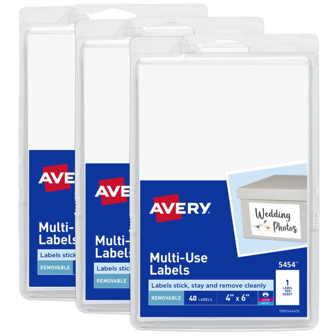 Avery(R) Removable Labels, 4