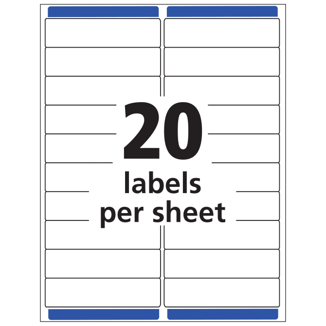 Avery Matte Frosted Clear Address Labels, Laser, 1