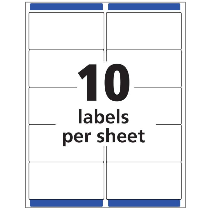 Avery Matte Frosted Clear Shipping Labels, Laser, 2
