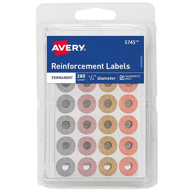Avery Fashion Reinforcement Labels Assorted Metallic Colors 5745 Avery Com