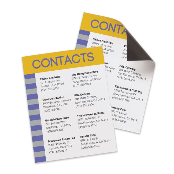 Magnet Sheets, 8-1/2" x 11", Inkjet Printers, 2 Packs, 10 Matte White Magnetic  Sheets (5814) | Avery.com