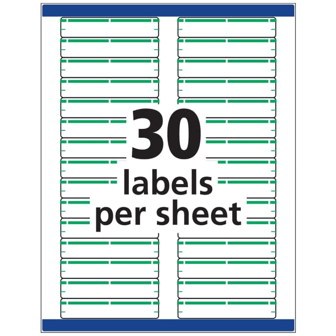 Avery® TrueBlock® File Folder Labels, Sure Feed™ Technology, Permanent  Adhesive, Green, 2/3