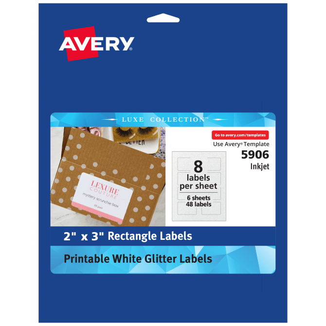 AVERY J8562-25 Pochette de 400 Étiquettes Transparentes