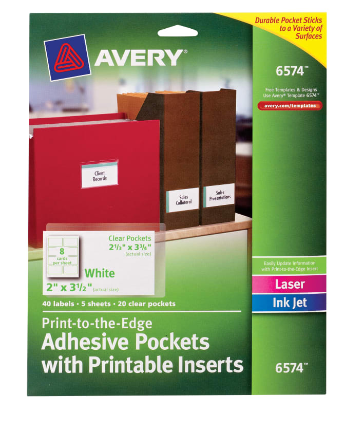 Avery Clear Adhesive Pockets 2