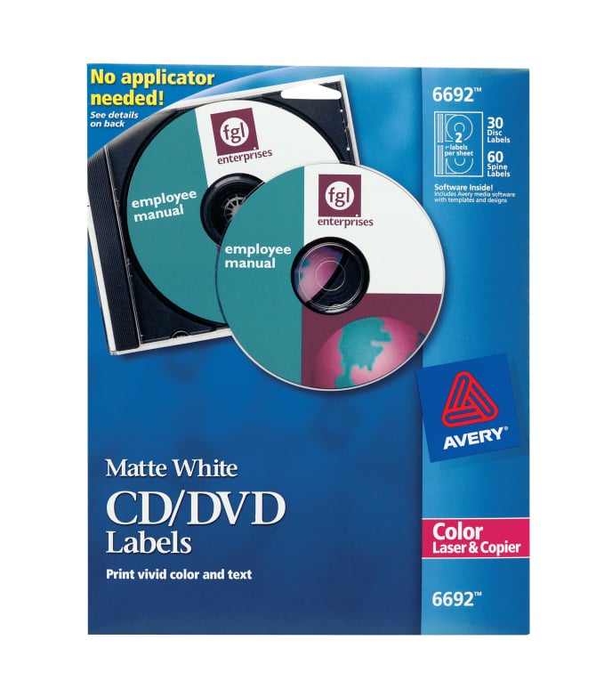 Avery cd labels l7676