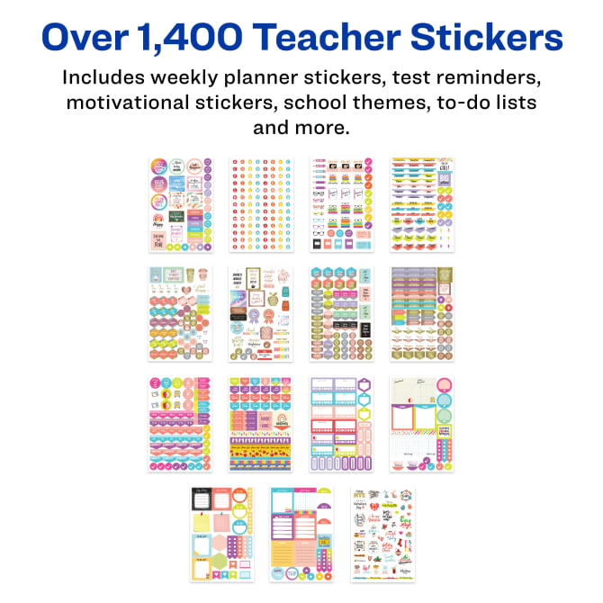 Colorful Pastel Teacher Custom Planner Sticker