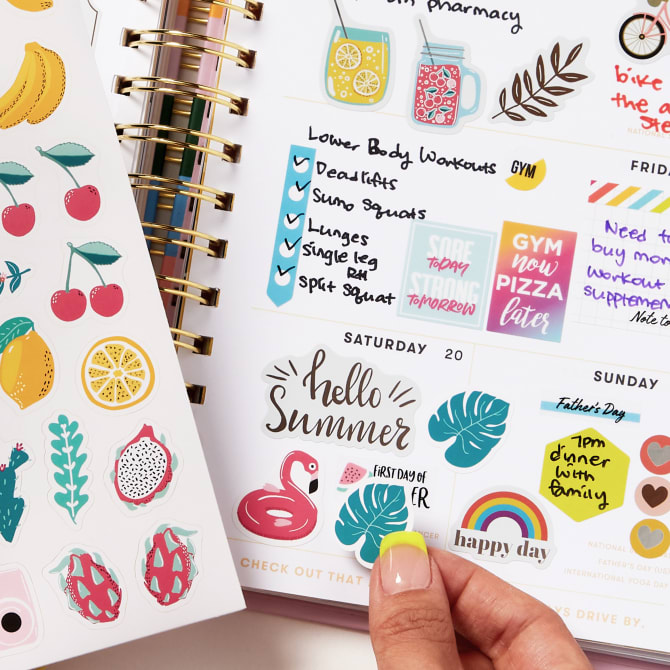 Oval Monthly Date Stickers, BUJO Tools and Stickers