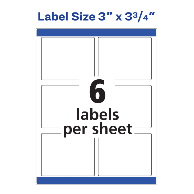 Avery Shipping Labels Permanent Adhesive 150 Labels (6874 ...