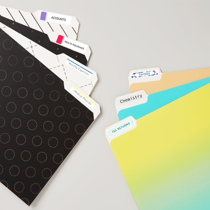 File Folder Labels with Sure Feed™, 2/3” x 3-7/16”, 750 ...