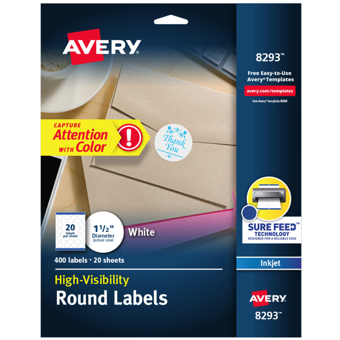 Download Avery High Visibility Labels Matte 400 Labels 8293 Avery Com