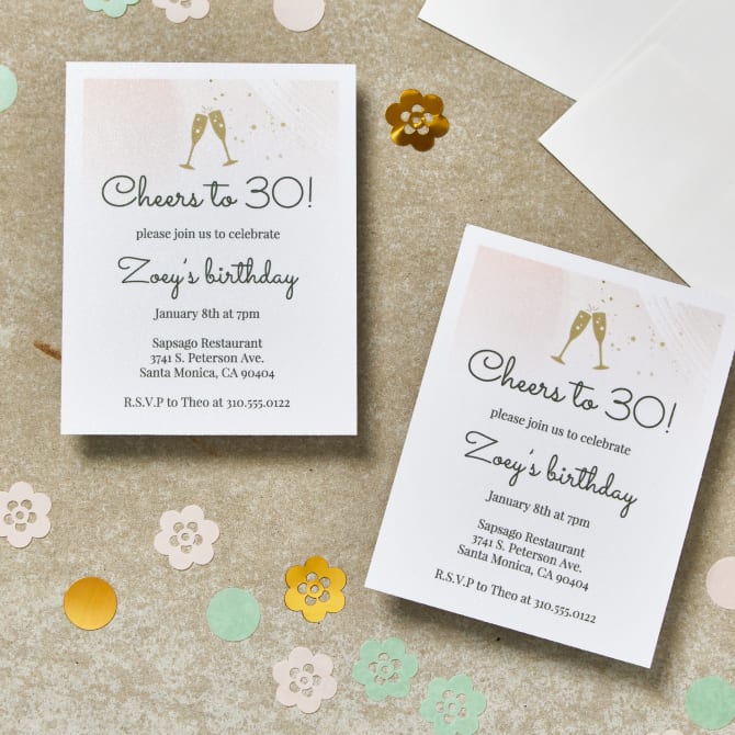 Avery® Luxe Collection™ Glitter Cardstock, 4.25 x 5.5 Postcard