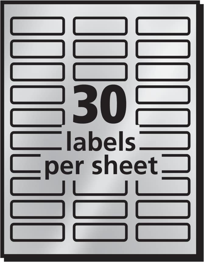 Avery Foil Mailing Labels 300 Labels, Silver (8986) | Avery.com
