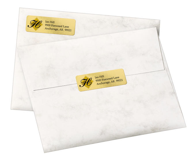 Avery Foil Mailing Labels 300 Labels, Gold (8987) | Avery.com