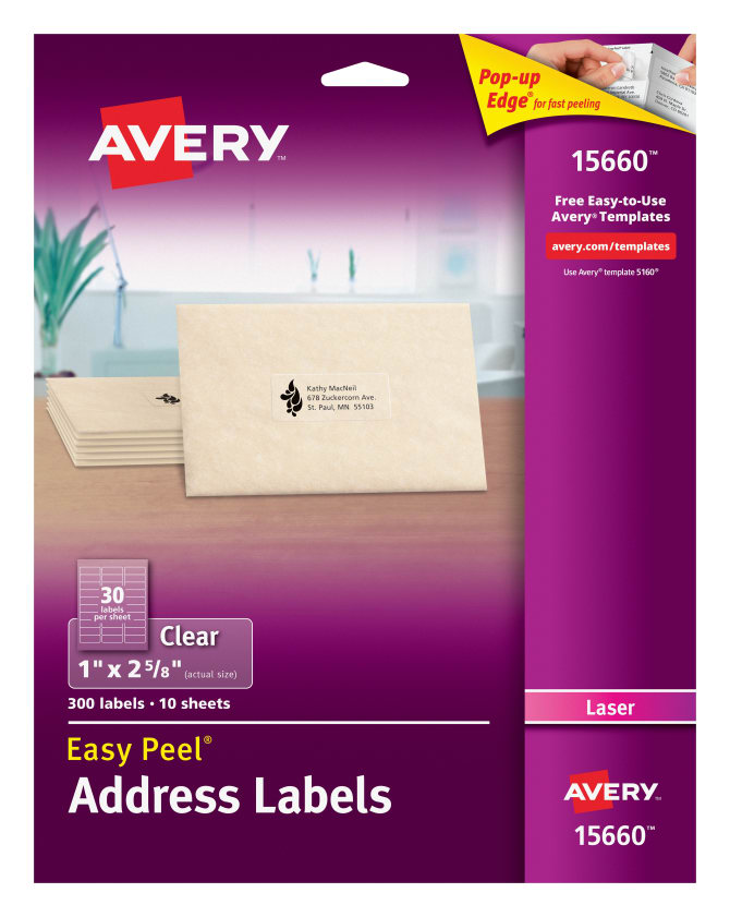 Avery Label Template 15660