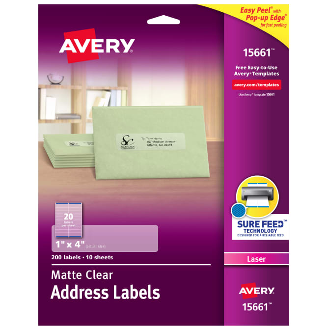Avery L7161-100 Pack de 1800 Etiquettes dadressage adhésives personnalisables impression laser 63,5 x 46,6 mm