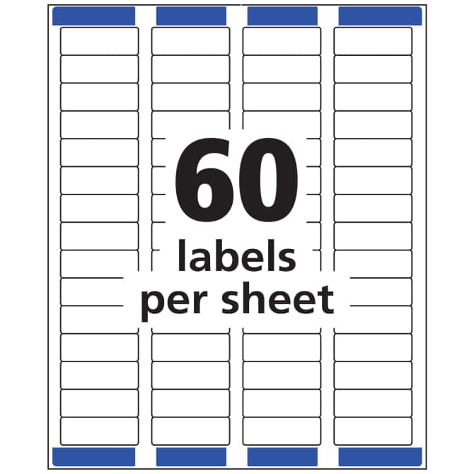 Avery® Matte Clear Return Address Labels, Sure Feed™ Technology, Inkjet,  2/3