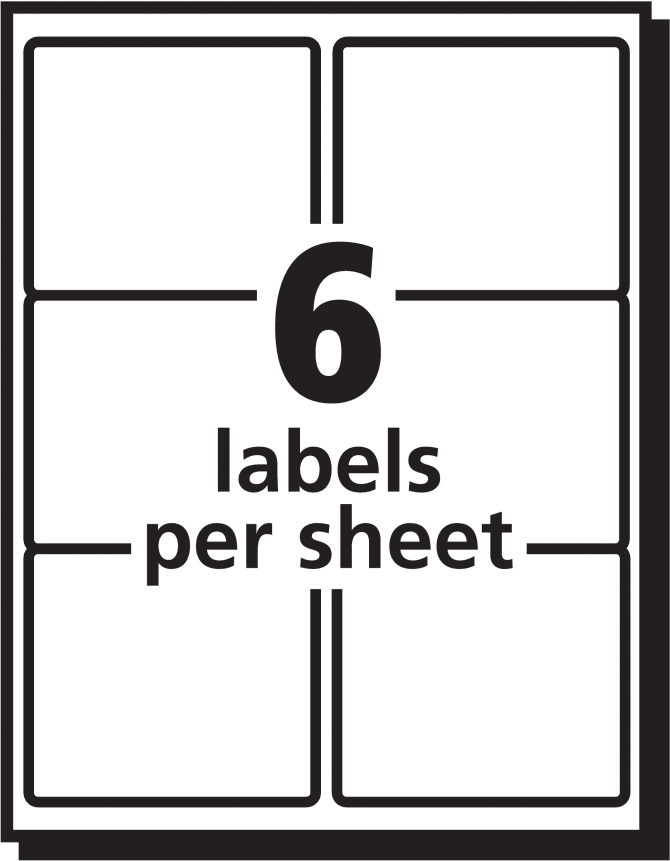 Avery Repositionable Shipping Labels 3-1/3