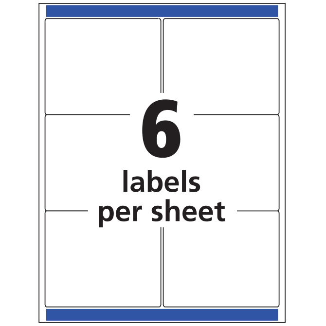 Avery® Matte Clear Shipping Labels, Sure Feed™ Technology, Inkjet, 3-1/3