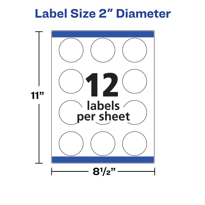 Avery 1 inch round labels template