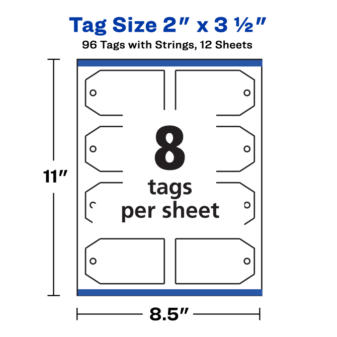 Avery® printable tags with sure feed, 2