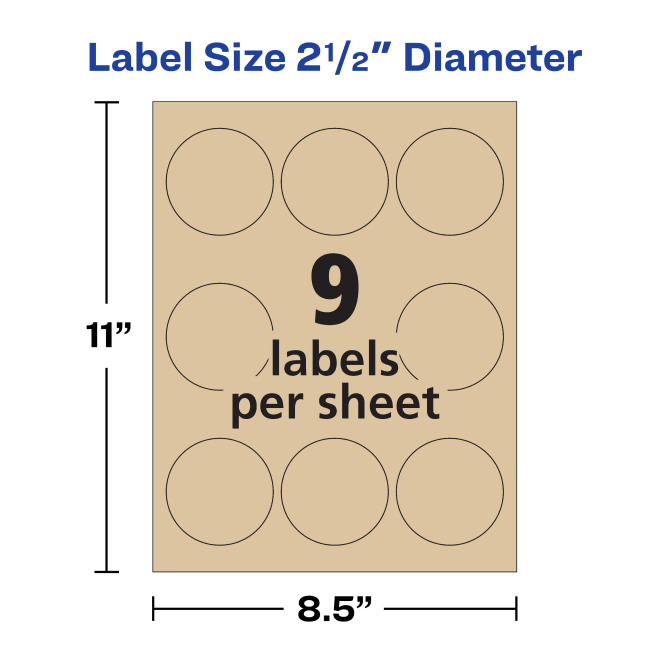 Permanent Sticker Project Paper, 8-1/2 x 11, Inkjet Printer, 15 Kraft  Brown Sheets (4392)