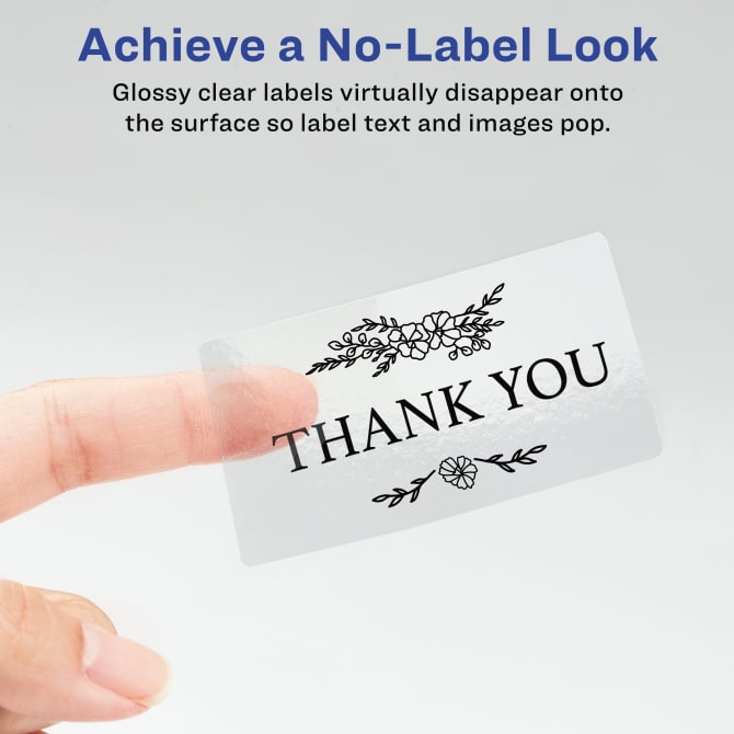 40 Sheets Laser Printable Clear Sticker Paper 8.5x11 inch Transparent Waterproof Label Paper for DIY Personalized Decals