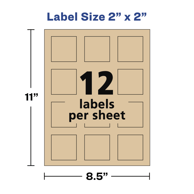 Baked with Love Stickers Labels,300 pcs, 2x2 Size